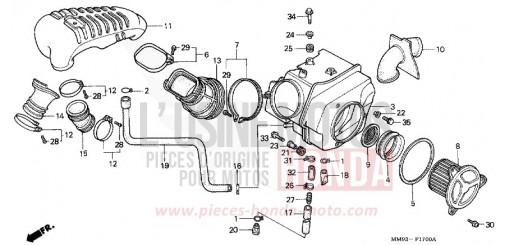 AIR CLEANER (1) XL600VP de 1993